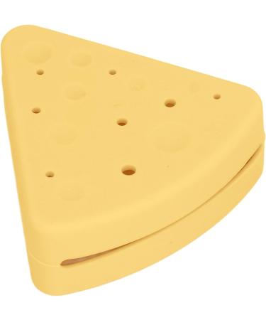 Triangular Powder Storage Box Puff Holder Easy to Clean Convenient Double-sided Air Vent Smooth-closing Silicone Portable for Home Travel (Yellow) - Buy Online on GoSupps.com