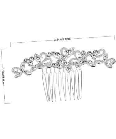 Ipetboom Rhinestone Headpiece Comb Hair Combs Barrette Crystal Rhinestone Hair Accessories Bridal Pearl Hair Comb Bridal Headpiece Alloy Hairpin Floral Hair Comb White Wedding Bride Hair up - Buy Online on GoSupps.com