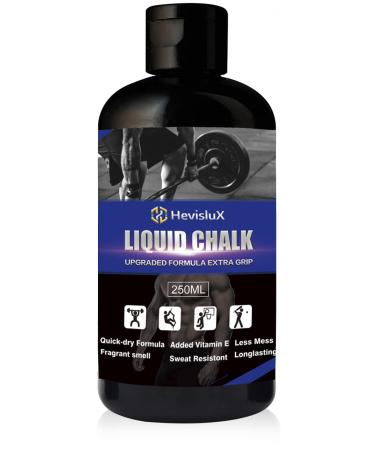 Hevislux Liquid Chalk. Improve Hand Grip for Gymnastic, Rock Climbing, Weightlifting. Quick-Drying Formula. Easy use, no Mess, Added Vitamin E. 250ml