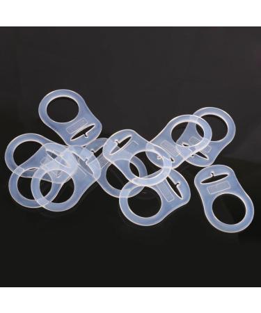 Tiuimk Transparent Silicone Pacifier Ring | Prevents Pacifier from Falling | Safe & Stylish Design for Babies - Buy Online on GoSupps.com
