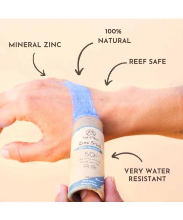 Buy Suntribe Mineral Organic Sun Pencil LSF 50 - 100% Natural Reef-Proof Waterproof | Award-Winning Ocean Blue - 30g - Buy Online on GoSupps.com