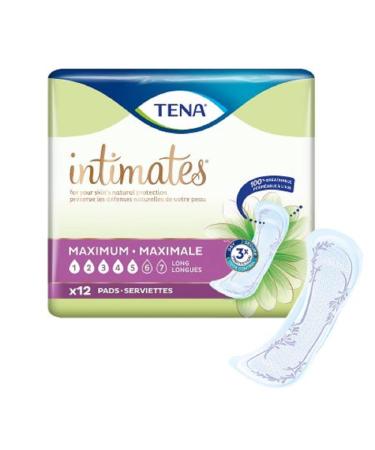 Tena Intimates Maximum Long Pads 13 Pant Liner Bladder Control Pads 54268 - Pack of 12