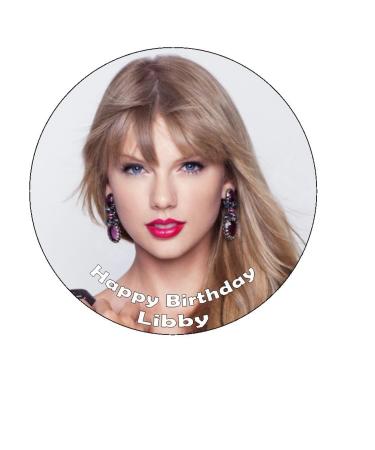 7.5" Taylor Swifty Pre-Cut Icing Disc Edible Cake Topper