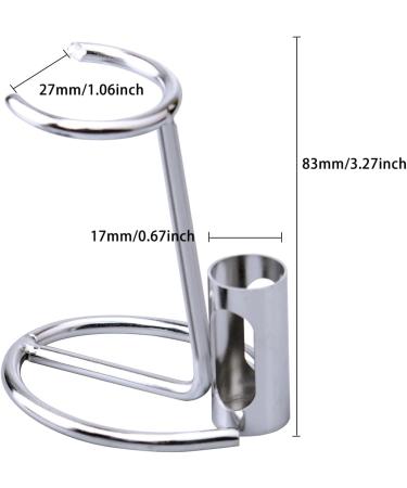 Shaving Razor and Brush Stand Universal Holder for Safety Razor Storage Shave Brush Holder Silver. - Buy Online on GoSupps.com