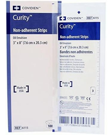 Covidien 6115 Curity Non-Adherent Strips 3 x 8 3/Pk - Box of 36 Packs - 108 Total Strips - Buy Online on GoSupps.com