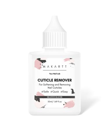 Makartt Cuticle Remover Liquid 50ml Cuticle Softener Professional Instant Cuticle Cream Salon Quality Nail Care Cuticle Dissolver for Dry Cuticles Manicure and Pedicure Supplies Salon Home Use Milk white