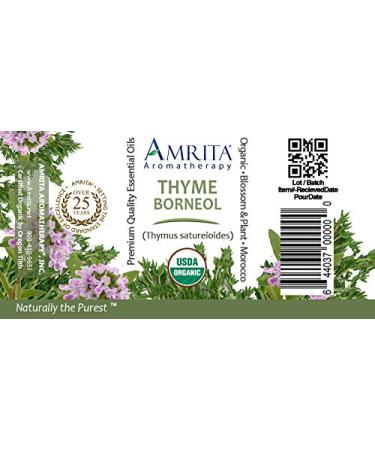 Organic Thyme Borneol Essential Oil 100% Pure Undiluted Thymus satureioides Therapeutic Grade Premium Quality Aromatherapy Oil Tested & Verified 60ML 2 Fl Oz (Pack of 1) - Buy Online on GoSupps.com