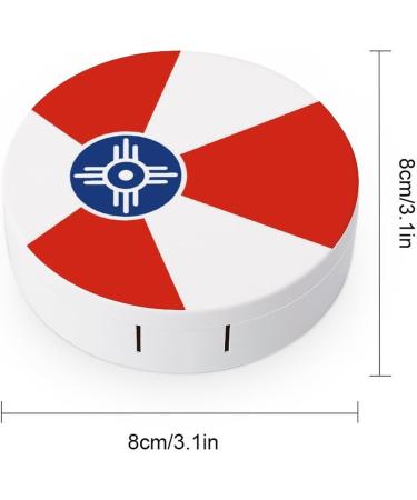 Buy City of Wichita Flag Contact Lens Case - Portable Travel Lens Box with Mirror for Easy Navigation - Buy Online on GoSupps.com