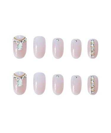 Chtom lady Water drops fake fingernails wearing a nail sticker 1 tablet sticker 24 pieces