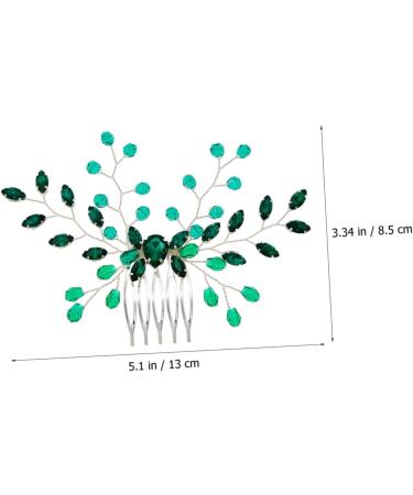 Housoutil Wedding Headpiece for Bride Hair Accessories for Wedding Green Hair Accessories Green Rhinestone Hair Side Comb Bridal Hair Accessory Crystal Emerald Women's Rhinestones - Buy Online on GoSupps.com