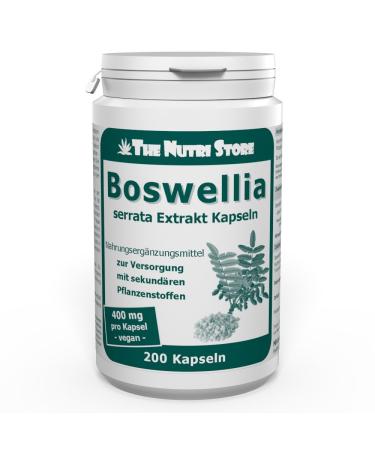 Boswellia serrata frankincense 400 mg extract vegan capsules 200 pcs.