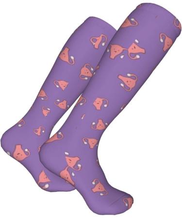 Happy Crazy Uterus Compression Socks for Men & Women | 15-20 mmHg Circulation Support for Running & Cycling - Buy Online on GoSupps.com