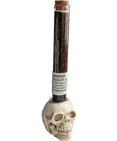 Habanero Chili Chocolate in Glass Bulb with Stone Skull 20g - Buy Online on GoSupps.com