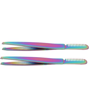 Stainless Steel Eyebrow Tweezers - Dual Head Precision Clamping & Multifunctional Eyebrow Trimming Tool - International Shipping Available - Buy Online on GoSupps.com