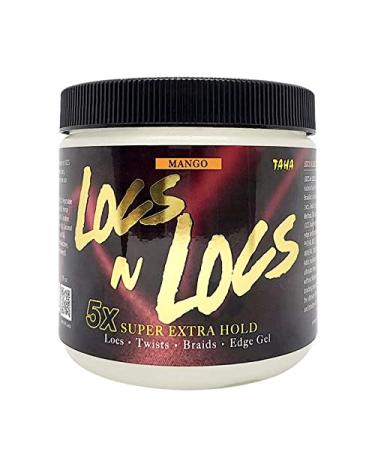 TAHA Locs & Locs Gel - 5X Super Extra Hold  Natural & Non-Damaging for Locs  Braids  Twists - 16 Oz (Mango  1 Pound(Pack of 1)) Mango 16 Ounce (Pack of 1)
