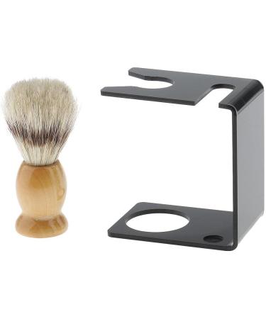 Beard Brush Stand Shaving Soap Bowl Set - 4-Piece Grooming Kit | Hair Brush Stand & Soap Dish - Perfect for Men - Buy Online on GoSupps.com