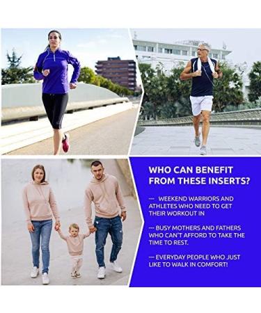 Plantar Fasciitis Shoe Inserts - High Arch Support Insoles for Men & Women | Pain Relief & Foot Exercise Ball | FSA/HSA Eligible - Sizes 9.5-12 Men/Youth, 11-13.5 Women - Buy Online on GoSupps.com
