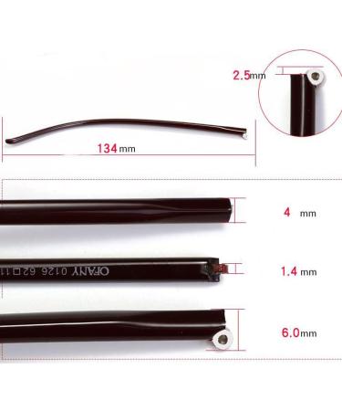 Metal Glasses Replacement Frames | Durable Temple Arms - D20 - Buy Online on GoSupps.com