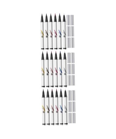 TOVINANNA 18 Pcs Colorful Eyeliner Pen White Eye Liner Colored Eyeliner Pencils Abs Miss No Smudge Set