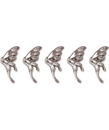 FEIlei 5Pcs Zircon Nail Art Rhinestones Crystal Gems for Nail Decor Rings Earrings DIY - Buy Online on GoSupps.com