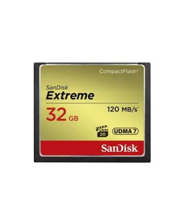 SanDisk Extreme 32GB Compact Flash Memory Card UDMA 7 Speed Up To 120MB/s SDCFXS-032G-A46