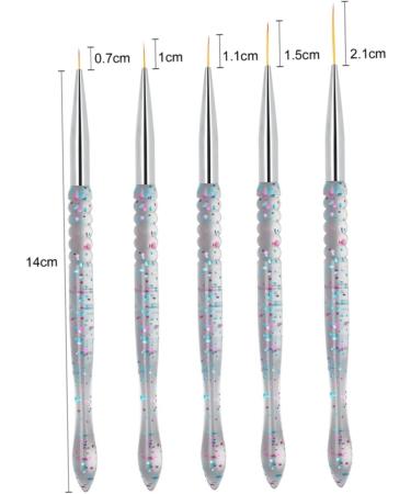 Healeved 2sets Nail Art Drawing Pen Manicure Accessories Gel for Nails Fine Line Nail Art Brush Nail Kits Nail Brush Fashion Nail Art Pen Kit De Manicura Super Fine Suite Pvc Pen Holder - Buy Online on GoSupps.com