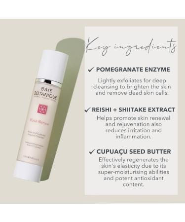 Baie Botanique Cleansing Milk 120ml - 100% Natural with Rosewater Rose Absolute & Organic Ingredients for Perfect Skin Care - Buy Online on GoSupps.com