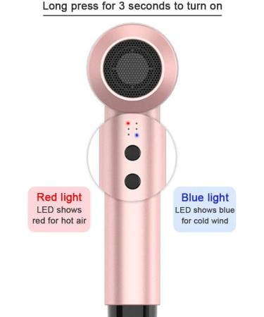 Wireless Hair Dryer 300W High Power Cordless Portable Blow Dryer Fashion Thermostat 6-Files For Hotel Home School Outdoor Travel Tool - Buy Online on GoSupps.com