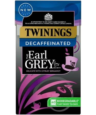 Decaf Tea Bags Bundle which Contains Twinings Earl Grey Decaffeinated 40 Tea Bags 100G - Pack of 2 with Grocery List Card - Buy Online on GoSupps.com