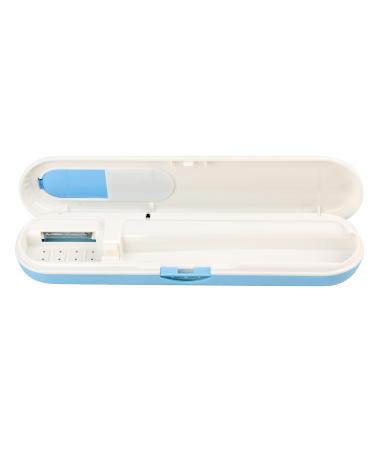 Portable UV Toothbrush Sanitizer Case Box for Toothbrush Disinfectant Toothbrush for Sterilization Head Sterilizer Case for Travel Toothbrush for Home Use (Blue Bottom)