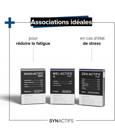 ARAGAN - Synactives - Melactives - Adult Sleep Supplement - Melatonin L-tryptophan Vitamins B3 B6 and B9-15 capsules - 15 days taken - Made in France - Buy Online on GoSupps.com