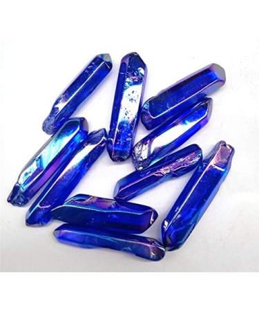 100g Blue Aura Titanium Crystal Coated Strip Quartz Rough Violet Crystal Stone Strip for Decoration - Buy Online on GoSupps.com