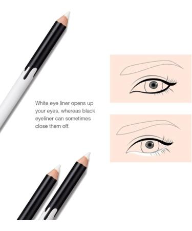 White Eyeliner Pencil Long-lasting Colored Eye Liners Smooth Waterproof Cosmetic Beauty Tool Professional Eyeshadow Highlighter - Buy Online on GoSupps.com