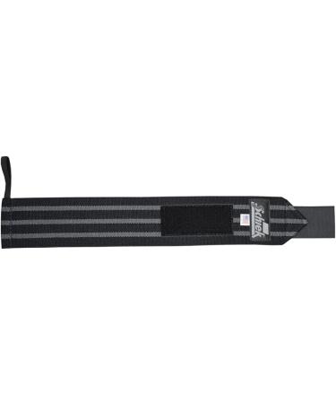 Schiek Sports Black Out Heavyweight Cotton Elastic Wrist Wraps - Black/Silver 18 - Support and Stability for Weightlifting - Buy Online on GoSupps.com