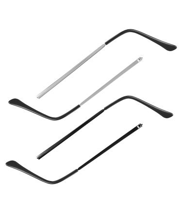 Lurrose 2 pairs of glasses arm legs sunglasses Brillen repair set black glasses bracket Brillene parts glasses repair accessories glasses accessories metal men and women temple