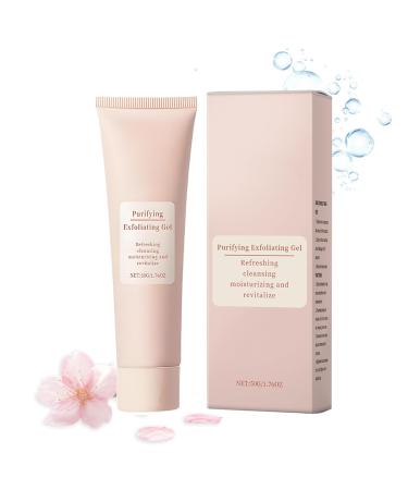 Purifying Exfoliating Gel Moisturizing Gentle Cleansing Peeling Gel Facial Scrub For The Whole Body Cleans Dirt & Oils (1pcs 50g / 1.76oz) (1PCS) 1.76 Ounce (Pack of 1)