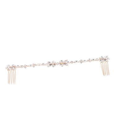 DOITOOL 1pc Hair Comb Hair Accessory for Women Bridal Hair Clip Hair Decorative Comb Styling Hair Clips Hair Bun Padding Wedding Headband Pearl Hair Bride Alloy Flowers Hair up