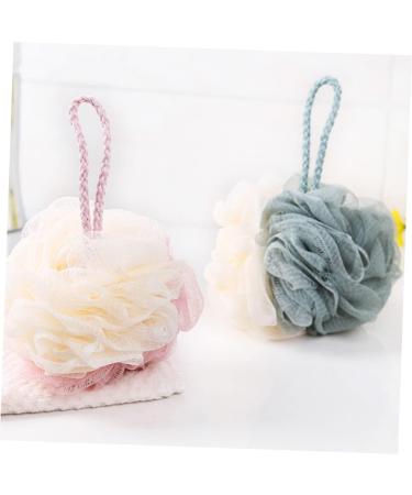Zerodeko 4 Pcs Bath Sponge Body Powder Puff Shower Loufah Sponge | Large Bath Ball Skincare Tools for Shower | Double Color Bath Ball Pouf Net - 12.5X12.5cm - Buy Online on GoSupps.com