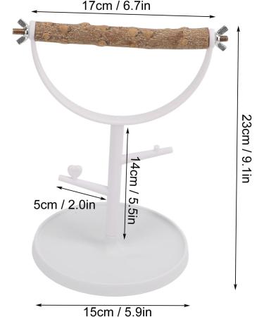 Shanrya Bird Stand Parrots Training Perch Natural Smell Anti Slip with Base for Outdoor for Indoor Brown - Buy Online on GoSupps.com