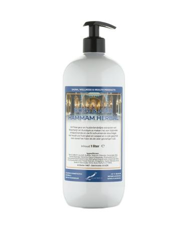 Claudius Body & Hair Hammam Herbal 1 liter with free pump 2 in 1 for body and hair