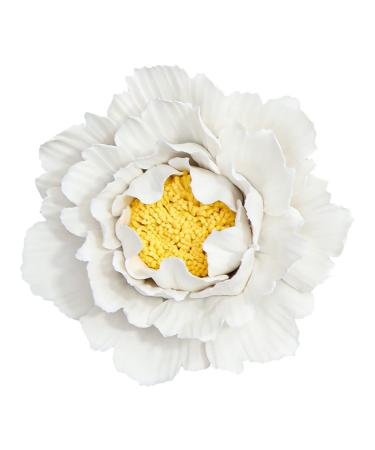 ORFOFE Wall Flower Sculpture 1Pc peony flower wall decoration home decoration Ceramic wall art Ceramic Flower Flower Wall White 7x7cm