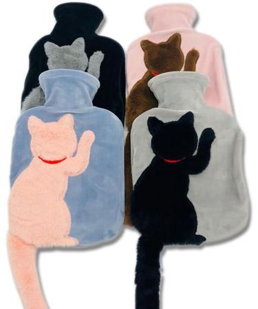 Experience Unmatched Comfort with Yuwqqoajv Plush Cat Cover Hot Water Bottle | 3D Neck Shoulder & Hand Warmer in Orange - International Shipping Available! - Buy Online on GoSupps.com