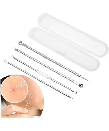 Blackhead Remover Tool Kit 4 Pieces Comedone Extractor Tool Blemish Whitehead Removal Acne Needle Pimple Stainless Steel Durability and convenience - Buy Online on GoSupps.com