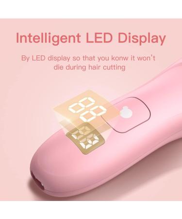 Rechargeable Bikini Trimmer for Women & Men - Electric Body Hair Clipper for Arms, Legs, Underarms - Waterproof with LED Display - Pink - Buy Online on GoSupps.com