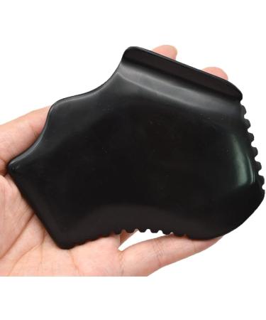 Black Stone Gua Sha Facial Scraping Tool | Premium Beauty Gua Sha Board for Face & Body Massage - Buy Online on GoSupps.com