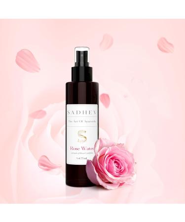 Buy Sadh ev 100% Organic Rose Water Face Mist - Glowing & Pore Tightening Toner 75ml | International Shipping Available - Buy Online on GoSupps.com