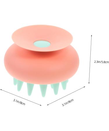 SEWOART Hair Shampoo Brush - Anti-Hair Loss Scalp Massage & Swimming Brush - Pink Suction Cup - 8.00x8.80cm - Buy Online on GoSupps.com