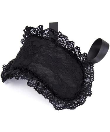 Soft Lace Eye Mask - Comfortable Sleep & Travel Companion | Adjustable for Ultimate Relaxation | Black - Buy Online on GoSupps.com