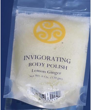 Body Polish - Lemon Ginger Natural Salt Scrub - 6 Ounce