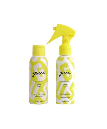 GUSSI HAIRCARE Keratin Treatment Kit - Hair Repair Treatment for Damaged or Frizzy Hair - 2.5 Fl Oz Conditioner - Includes Squeaky Clean Priming Shampoo